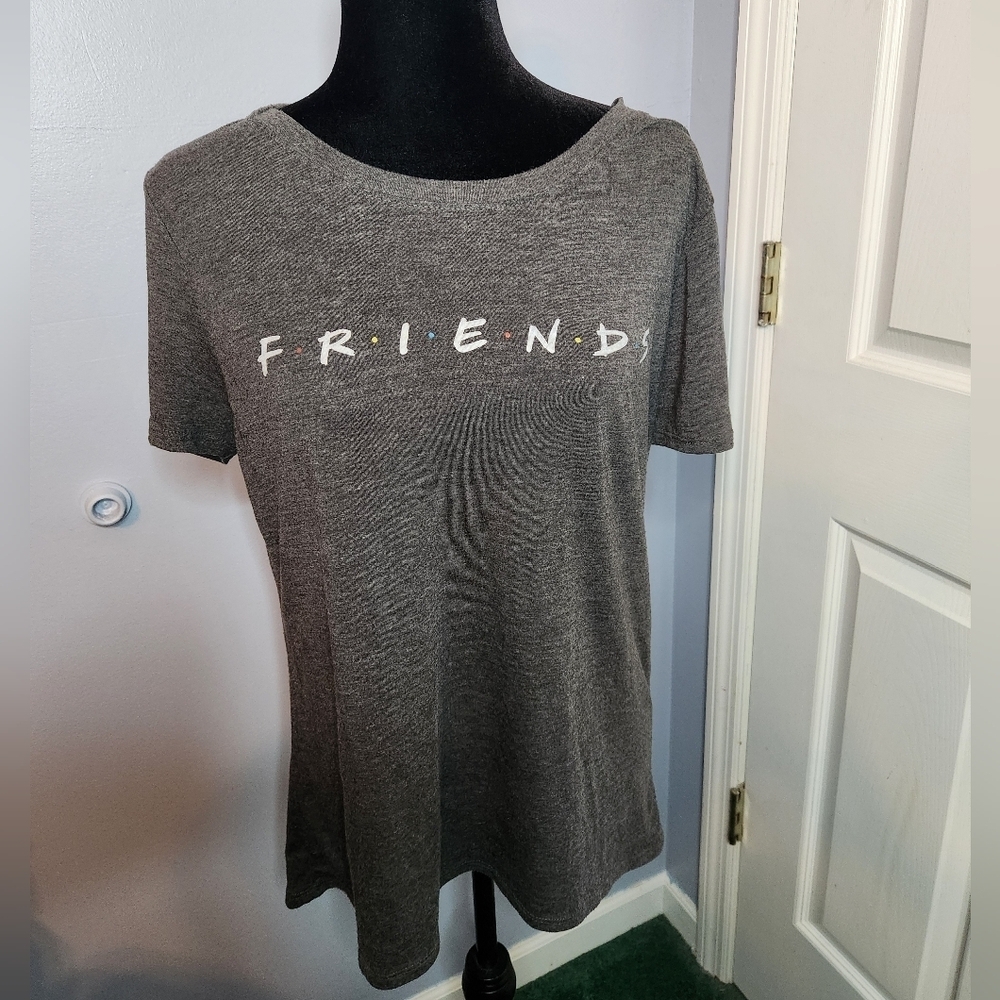 Friends Short Sleeve Shirt Size XXL Junior Dark And Light Gray